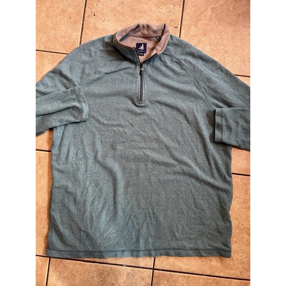 Johnnie-O Fleece Pullover Mens XL 1/4 Zip Sweater Golf Stark Baltic JMKO1860 - Picture 1 of 7